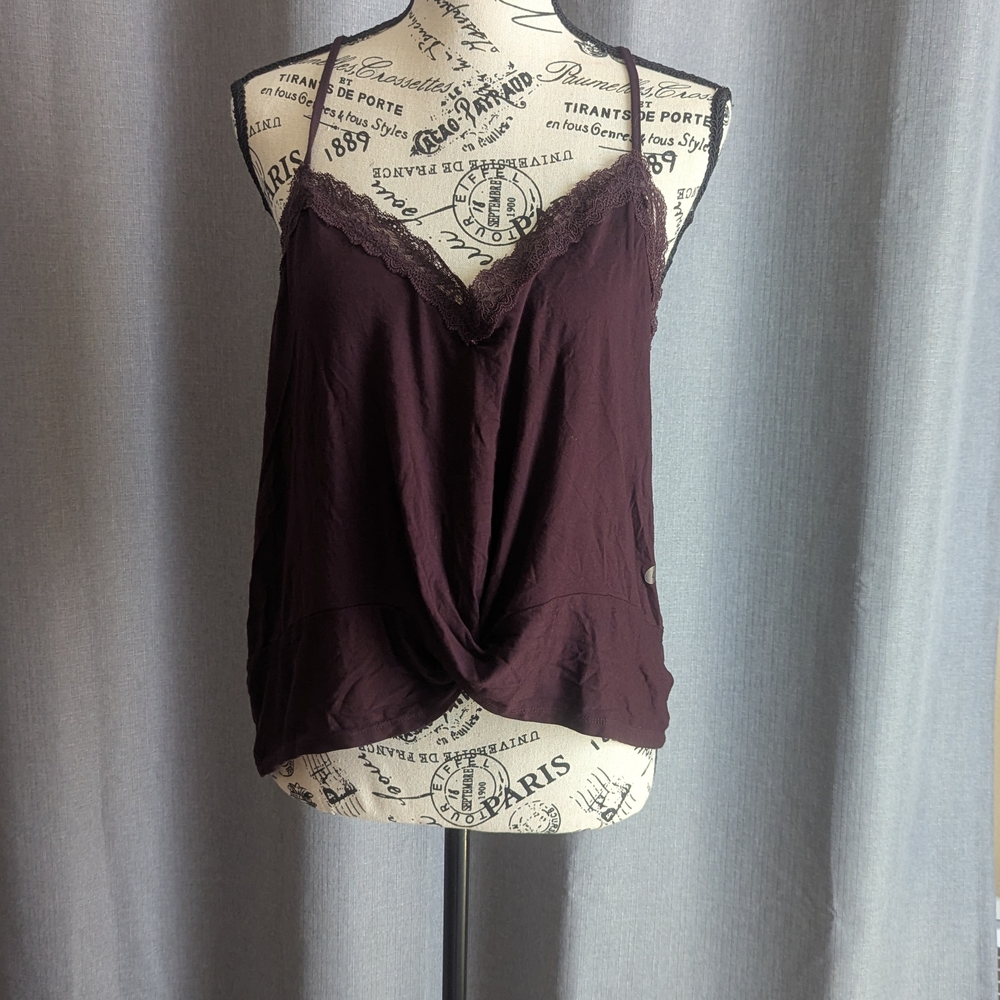 American Eagle Outfitters Red Sleeveless Tie Front Camisole